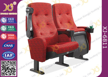 China Molded PU Foam Flame Retardant Theatre Seating Chairs Center Distance 580mm Rocker supplier