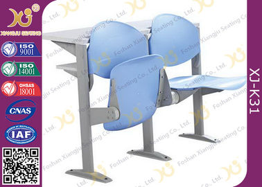 China Floor Mounted Iron Leg College Classroom Furniture With Reading Desk Hinge Type supplier