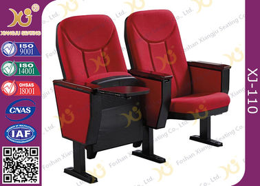 China Solid Wood Armrest Gravity Seat Rebound Conference Hall Chairs With Iron Base supplier