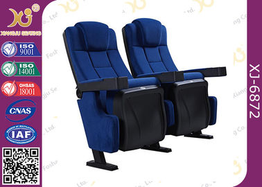 China Blue Fabric Reclining Back Auditorium Theater Seating Furniture For Cinema supplier