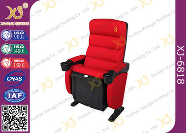 China Commercial Plastic Theatre Room Chairs Theatre Style Seating With Cup Holder supplier