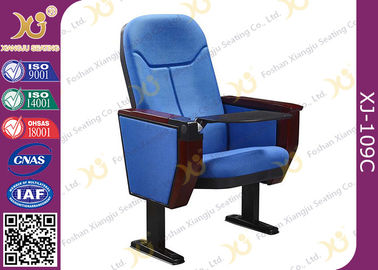 China Big Conference Hall Auditorium Chairs With ABS Tablet Foldable / Audio System Inside supplier