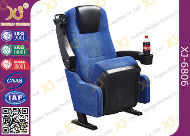 China Blue Fabric Folding VIP Cinema Seating , Plastic Theater Seats supplier