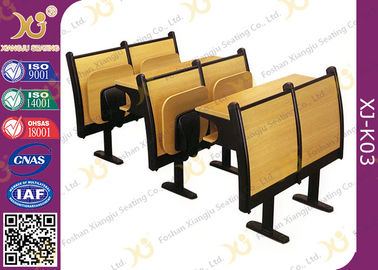China Modern Wood School Desk And Chair For Student / College Classroom Furniture supplier