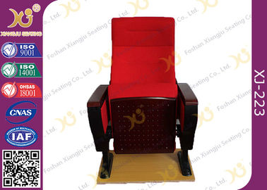 China Red Large Iron Leg Auditorium Theater Chairs For Conference Fire Retardant supplier