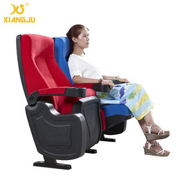 China Geniune Leather High Density Molded Foam Movie Theater Seats With Cup Holder supplier