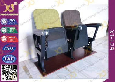 China Small Folded Church Seating Chairs , Steel Frame University Lecture Hall Seating supplier