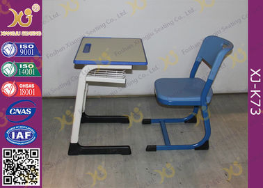 China Wooden Single And Double Student Desk And Chair Set Steel Frame supplier