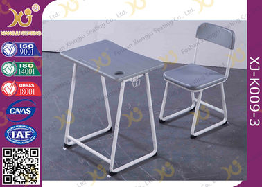 China Plastic Seat Study Desk And Chair Set In Grey Color Customized Height supplier