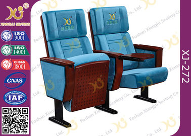 China Attractive Durable Metal Feet Auditorium Theater Seating With Flat Writing Pad supplier