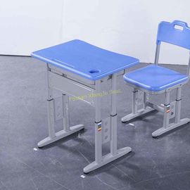 China Solid Wood School Student Study Table And Chair Set With Adjustable Height supplier