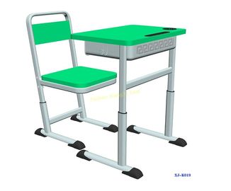 China OEM Student Desk And Chair Set , Lifting 1.5mm Iron Aluminum Frame Modern Classroom Chairs supplier