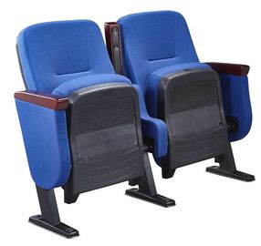China 86CM Low Back Foldable Armrest Auditorium Theater Seating With Book Box supplier