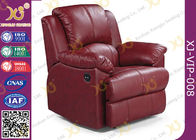Real Leather Cinema Recliner Chair ,  Home Theater Sofa With Food Tablet