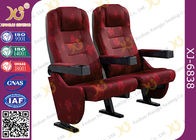 Strong Durable 3D Movie Theater Chairs Floor Fixed With Folding Cupholder