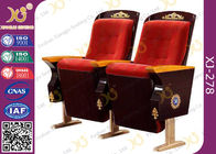 Vintage Fixed Legs Church Hall Chairs With Handmade Religion Carving Pattern