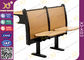 Double Person College School Desk And Chair, Wood Campus Bench And Table For Sudent supplier