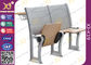 University / College Classroom Furniture Plywood Seating Steel Iron Leg supplier