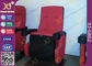 Molded PU Foam Plastic back Steel Tube Legs Stadium Theater Seating With Red supplier