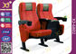 4d Metal feet cinema seating chairs , plastic armrest with cupholder  Cushion Theater Chairs supplier