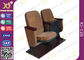 Samller 560 MM Center Distance Strong Double Legs Wood Auditorium Chairs With Brown supplier