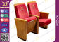 Eco - friendly Wooden Armrest Auditorium Folding Theater Seats With Row Number Rectangular Shape ​ supplier