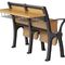 College Or University Iron Wooden Fold Up Chair With Fixed Writing Table supplier
