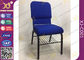 Padded Hotel Seating Metal Stackable Church Hall Chairs With Logo / Interlock supplier