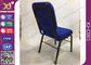 Padded Hotel Seating Metal Stackable Church Hall Chairs With Logo / Interlock supplier
