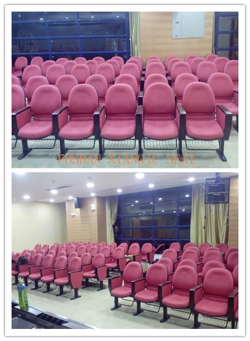 Plywood auditorium seating with writing pad fabric flame retardant for conference room