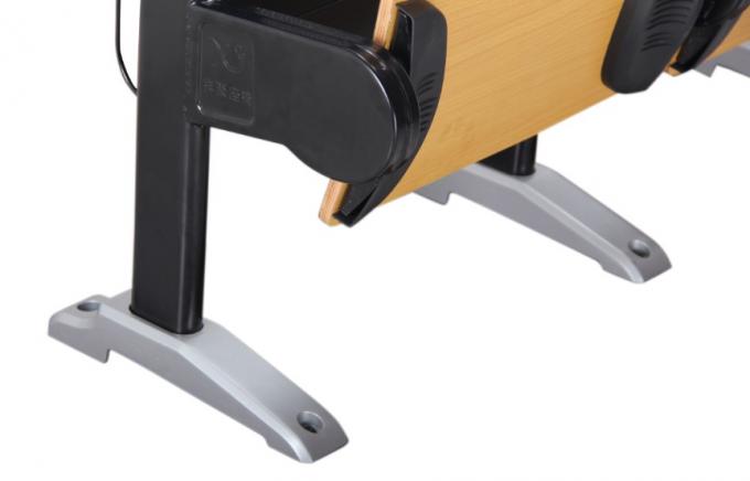 College Steel Back Aluminium Station School Desk And Chair With Patent Seat