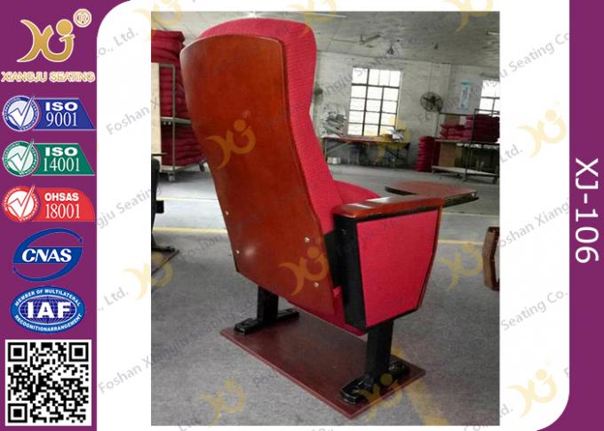 Mounted Floor Walnut Wood Colour Fabric Public School Auditorium Chairs