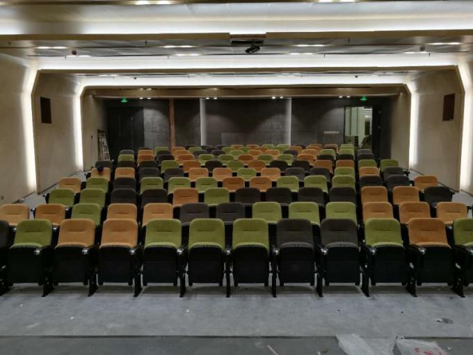Small Folded Church Seating Chairs , Steel Frame University Lecture Hall Seating