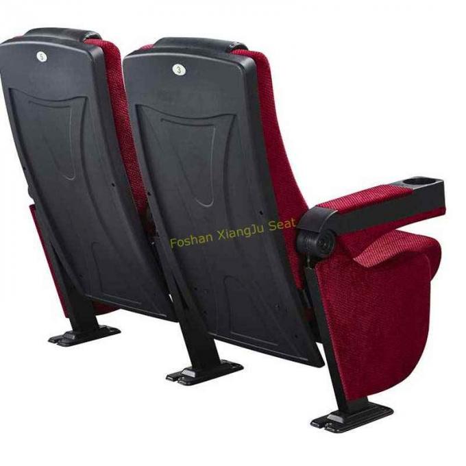 Movable Astir Armrest Fireproof Fabric Cinema Theatre Seats With 2.0 Mm Thick Iron Steel Leg