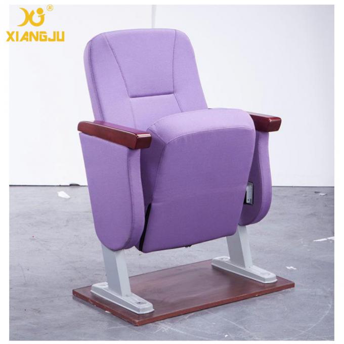 86CM Low Back Foldable Armrest Auditorium Theater Seating With Book Box