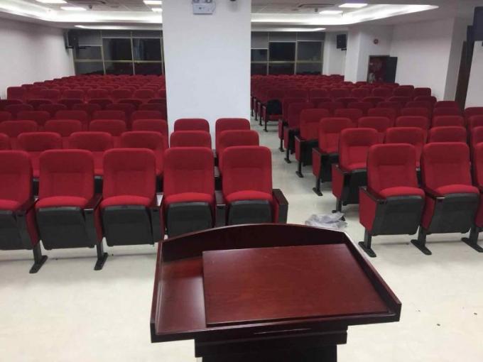 PP Back And Seat Auditorium Church Lecture Hall Chairs With Folded Writing Tablet