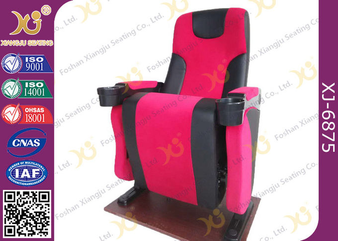 Plastic Back Cover Theatre Seating Chairs With Full Upholstery Cover Seat Padded