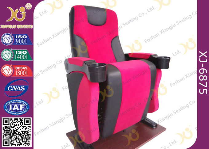 Plastic Back Cover Theatre Seating Chairs With Full Upholstery Cover Seat Padded