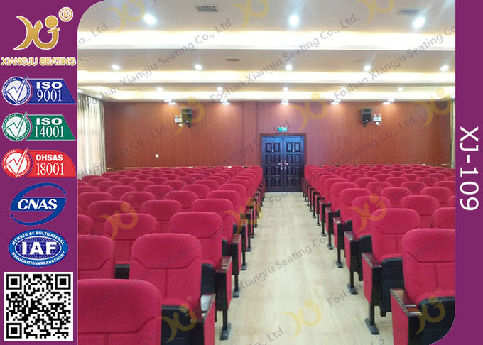 School Lecture High Back Auditorium Conference Hall Chairs With Writing Tablet