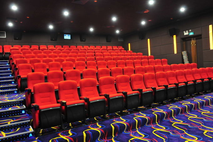 Ergonomically Design Cinema Theater Chairs With Silence Folding Up Seat Pad