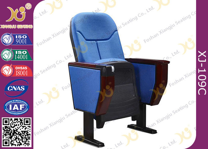 Big Conference Hall Auditorium Chairs With ABS Tablet Foldable / Audio System Inside