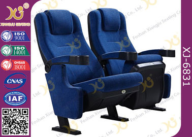 China Foldable PU Foam Inner Material Theatre Seating Chairs With Fabric Upholstery supplier
