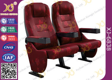 China Plastic Armrest Metal Frame Floor Fixed Standing Movie Theater Seating Chairs supplier