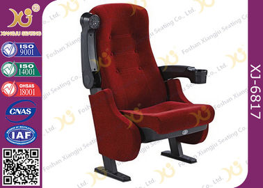 China Powder Coating Metal Structure Commercial Theater Seats With Popcorn Holder supplier