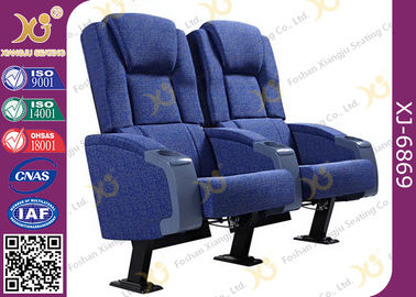 China Cold Rolled Steel Leg Cinema Seating Furniture Movie Theater Chair With Soft Cushion supplier