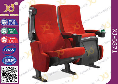 China Comfortable Cinema Theater Chairs , Movie Room Chairs With Tip Up Armrest supplier