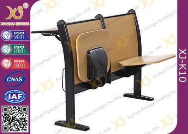 China Plywood School Desk And Chair , College Student Desk With Chair For University Lecture Hall supplier