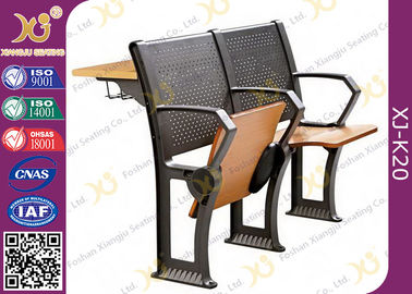 China Gravity Return Folded Seat  Lecture Hall Chair Table With Writing Board For University supplier
