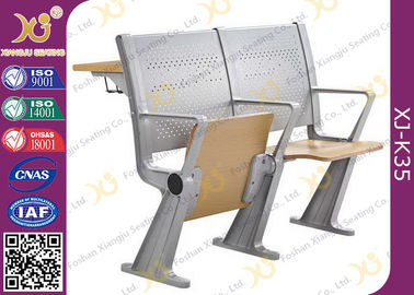 China University Steel Book Holder Lecture Room Seating With Writing Desk supplier