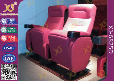 China Heavy Iron Frame Fire Retardant Folding Theater Seats With Cup Holder supplier